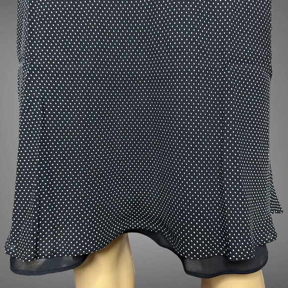 Charter Club Shift A-Line Dress Size 8 Black White 100% Silk Lined Polka Dots - Picture 6 of 16